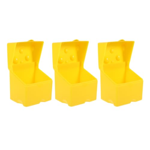 NUOBESTY Caja para Queso Tapa Abatible 3 Piezas Recipiente Plástico para Almacenar Lonchas de Queso y Mantequilla en Refrigerador Soporte Práctico para Conservar Alimentos Frescos en