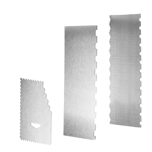 QINGZY Stainless Steel Cake Scraper Set