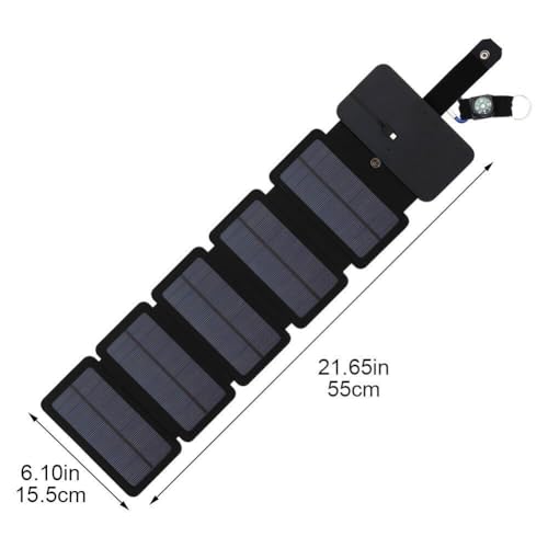 Cargador solar Lpitoy con panel solar plegable y puertos USB para teléfonos móviles en acampadas 8