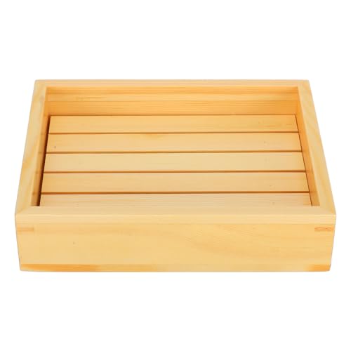 Plato rectangular de madera para sushi y sashimi miniatura 1