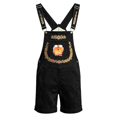 Pantalones cortos de playa con tirantes Oktoberfest bañador elástico cómodo