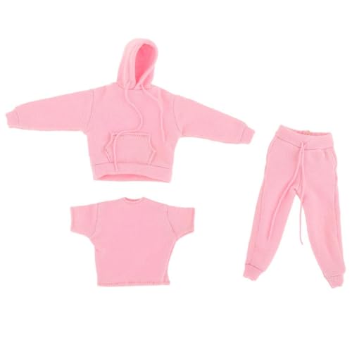 Pantalon de survêtement de poupée 1/12 avec haut à capuche souple