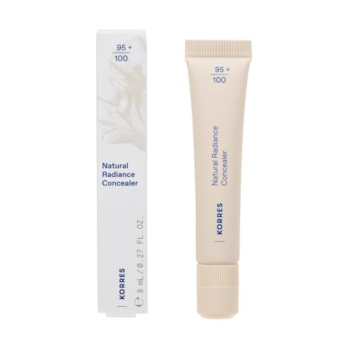 KORRES Natural Radiance Concealer Medium 02, cremiger, leichter Concealer mit mittlerer Deckkraft und einem natürlich leuchtenden Finish, lässt Augenringe verschwinden, vegan, 8 ml