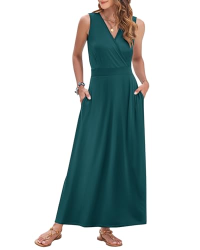 AUSELILY-Womens-Maxi-Dress-2025-Summer-Casual-Sleeveless-Sundress-V-Neck-Wrap-Vacation-Cocktail-Long-Dresses-with-Pockets-L-Deep-Green