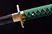 HERO SWORD Handmade Japanese Bleach Anime Samurai Sword Aizen Sousuke Knife 1060 High Carbon Steel Black Blade Real Sharp Cool Katana Sword Black Green