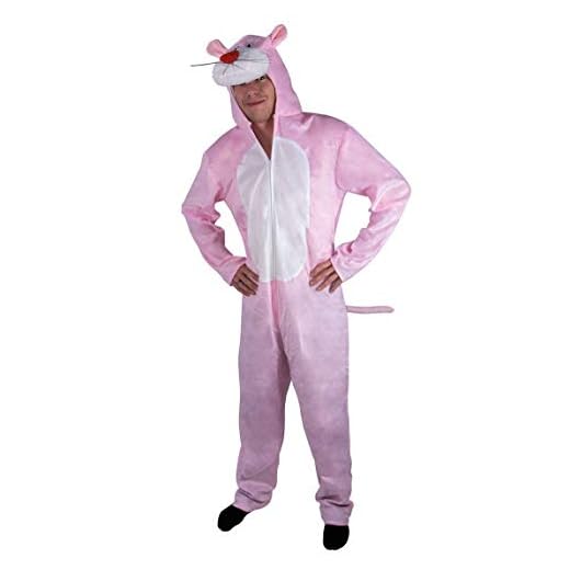 P 'Tit Payaso 10228 Disfraz Adulto Peluche rase – Pantera – Talla única – Rosa