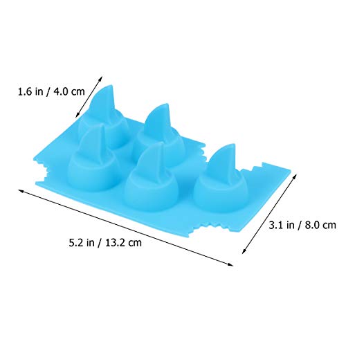 Molde de silicona para cubitos de hielo con forma de aleta de tiburón miniatura 4