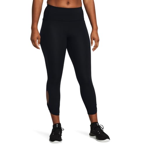 Under Armour Women's Movement Twist Ankle Leggings, (001) Black / / Metallic Silver, X-Small by Under Armour - Used condition - US$9.34