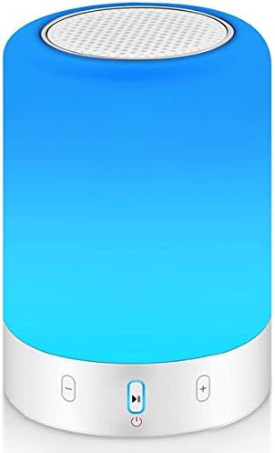 VOCH Night Light Bluetooth Speaker, Portable Wireless Bluetooth Speaker, 6 Color LED Themes Bedside Table Light/Smart Touch Control Color Changing Stereo Subwoofer