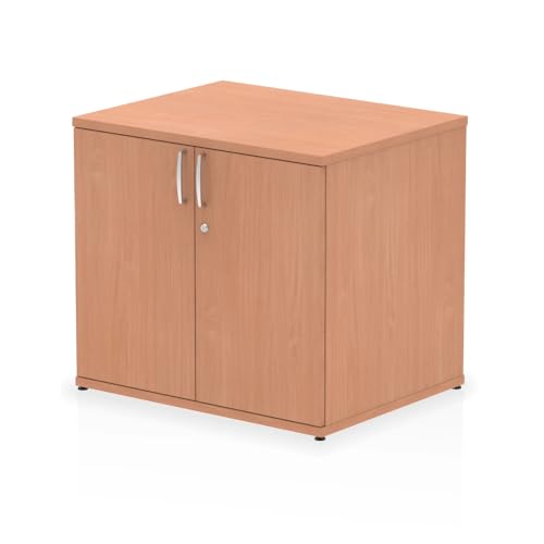 Image of Display Boards Direct Impulse Desk High Cupboard Beech 800x600x730mm