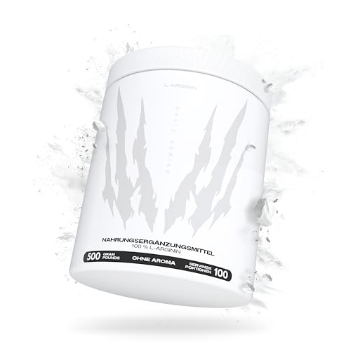 L-Arginine - 500 g Haute Doses - Fabriqué en Allemagne - Pour promouvoir la production d'oxyde nitrique et résistance - Aceus Nutrition ®