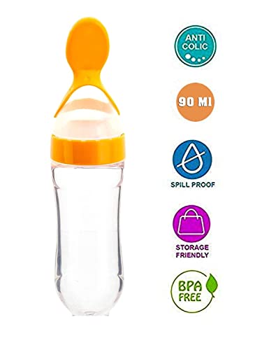 Image of Baby Feeding Set: 3-Piece Multicolor Silicone Baby Fruit Nibbler & Heat Sensor Feeding Spoon