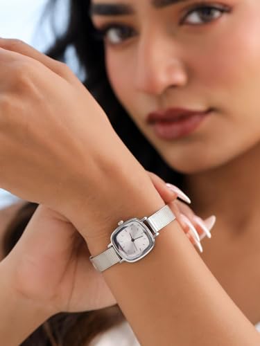Image of Retro Hues Collection Analog Stainless Steel Wrist Watch for Women | Birthday Anniversary Gift