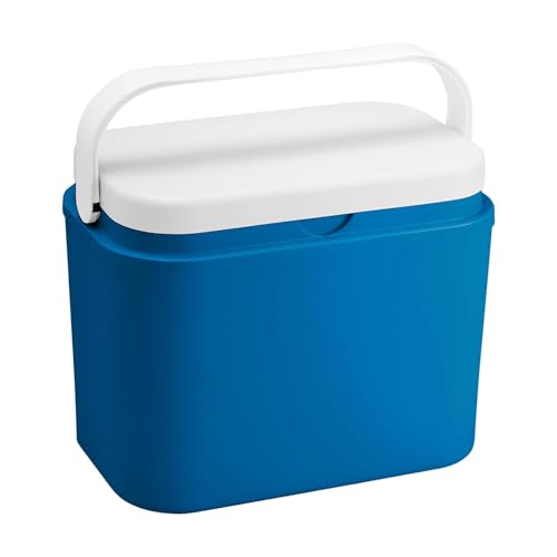 Harbour Housewares 10L Cool Box - Blue - 1x Small Insulated Camping Outdoor Picnic Portable Travel Car Ice Food Drinks Cooler Freezer Fridge Storage Coolbox Chest