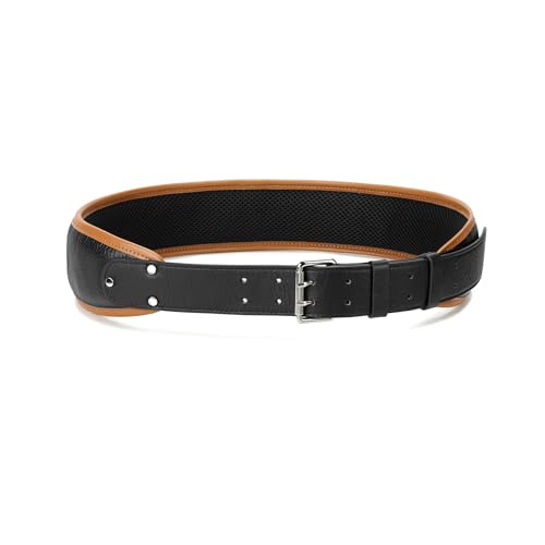 Ceinture à outils en cuir véritable homme large de 7,6 cm