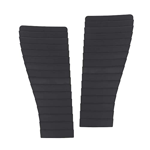 CNNELL Satin Black Finish Hood Louver Ornament Set Compatible With Chevy Camaro Z28 & IROC 1985-1990 Left and Right Hood Louver Inserts 748557