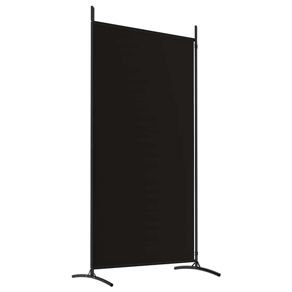 vidaXL Cloison de Séparation 2 Panneaux Séparateur de Pièce Pliable Diviseur Écran d'Intimité Paravent Décoration Salon Noir 175x180 cm Tissu