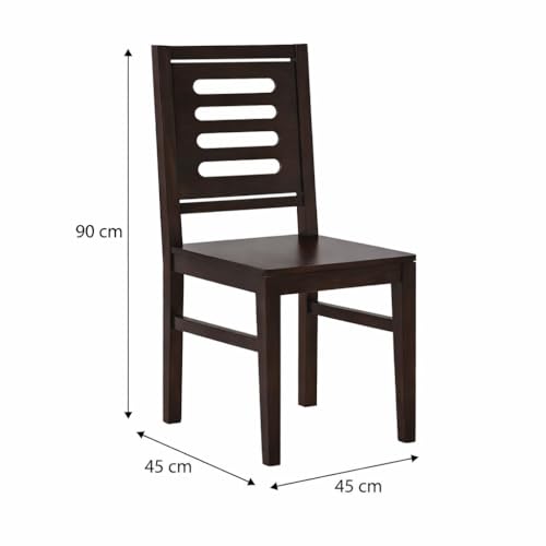 Image of Varsha Furniture Solid Sheesham Wood Dining Chair for Dining Room Set of 2 | Wooden Study Chairs | Multipurpose Chair (Mahogany Finish)