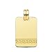Pendentif Carte d'or 9k Unisex 20 mm. Rectangulaire Lisa Détail Greca