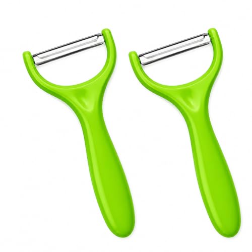 Image of Zapsol Multipurpose Vegetable Peeler Set of 2 | Professional Double Edge Fruit & Potato Peeler for Carrot, Cabbage, Cucumber & Kitchen Slicer Shredder Tool (Parrot Green)