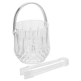 JECOMPRIS Multifunktionaler Tragbarer Eiskübel aus Transparentem Kunststoff mit Praktischem Eisclip...