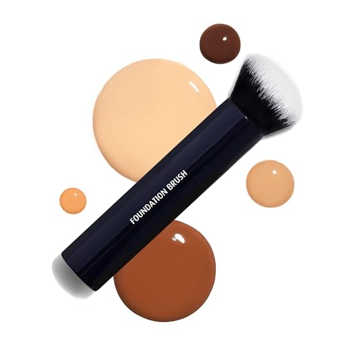 Lune+Aster Foundation Brush | High-Performance Foundation Brush To Apply Liquid, Stick Or Powder Foundations. Made with Alumium Handle, Vegan Bristles.