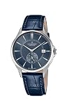 Candino Swiss Herrenuhr Analog aus Leder Blau