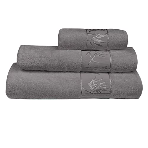 Marmaris Co. Bamboo Towels Set Of 3 Luxury Bath Towel, Hand Towel, And Face Towel Set Complete Towels Set For Bathroom #TOP26