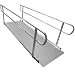 Titan Aluminum Wheelchair Entry Ramp and Handrails, Solid Surface Scooter Access