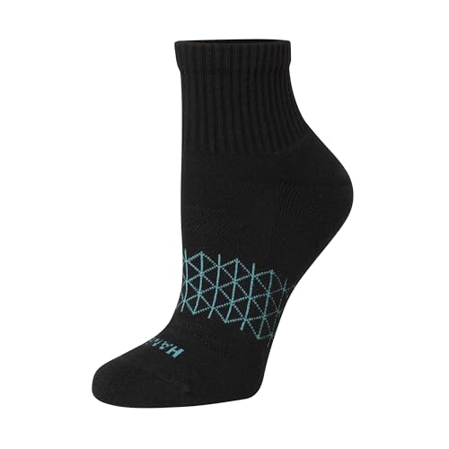 Hanes womens Cushioned Ankle Socks, Absolute Active Ankle Socks for Women, Seamless Toe, 4-prs