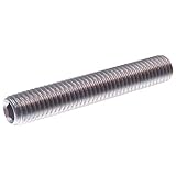 Estándar: 913 / ISO 4026 Tornillo de fijación SECCARO con punta cónica M8 x 50 mm, acero inoxidable V2A VA A2, DIN 913 / ISO 4026, hexágono interior, 20 piezas