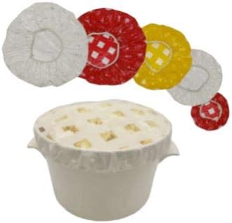 Set of 50 Reusable Elastic Food Bowl Covers Keeps Food and Beverages Fresh Longer. Great Picnic and Camping Accessorie. Extra Thick Material. Fits XL Bowls