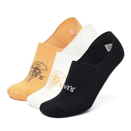 Image of Levi's Men's Cotton Stretch No Show Anti Slip Grip Socks (Pack of 3)