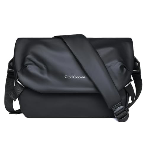 CHENZKBD Umhängetasche Herren Messenger Bag Herren -Crossbody -Bag Wasserdichtes Lässiges Schulter -Cross -Body -Bag Herren Bag Cycling -Tasche-schwarz A