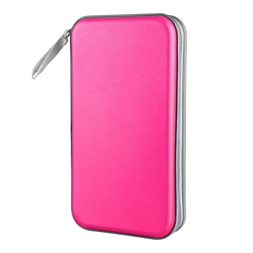 Siveit CD DVD Cases 96 Capacity Disc Storage Binder for Car(Hot Pink)