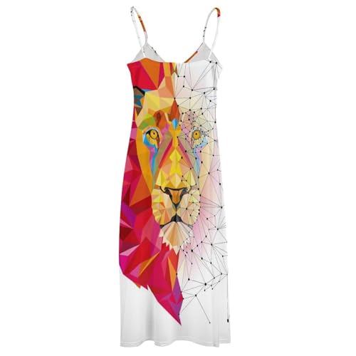 Robe été lion géométrique sans manches vêtement de plage confortable