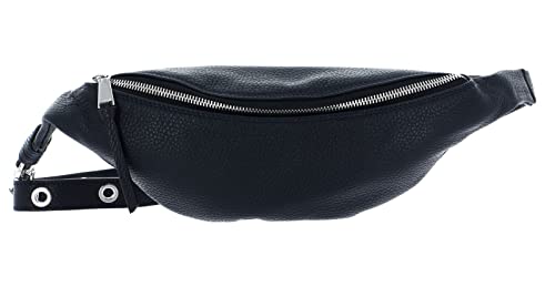 Sac banane en cuir abro Linna Navy | Modèle Adria bleu marine