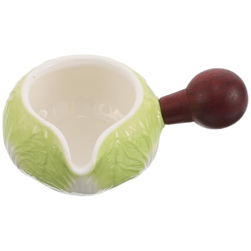 Housoutil Kreatives Keramik Saucenschälchen in Chinakohl Form mit Ergonomischem Design und 240ml Fassungsvermögen für Küche und Servieren von Dressings oder Soßen