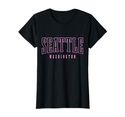 Seattle Washington t-shirt, Preto