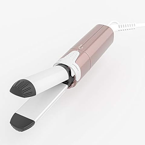 VAV 2 in 1 Hair Straightener and Curler Mini Hair Iron, Ceramic Flat Iron 1 Inch Curling Iron Instant Heat Up to 374°F, Dual Voltage Small Travel Size (Pink) Cover