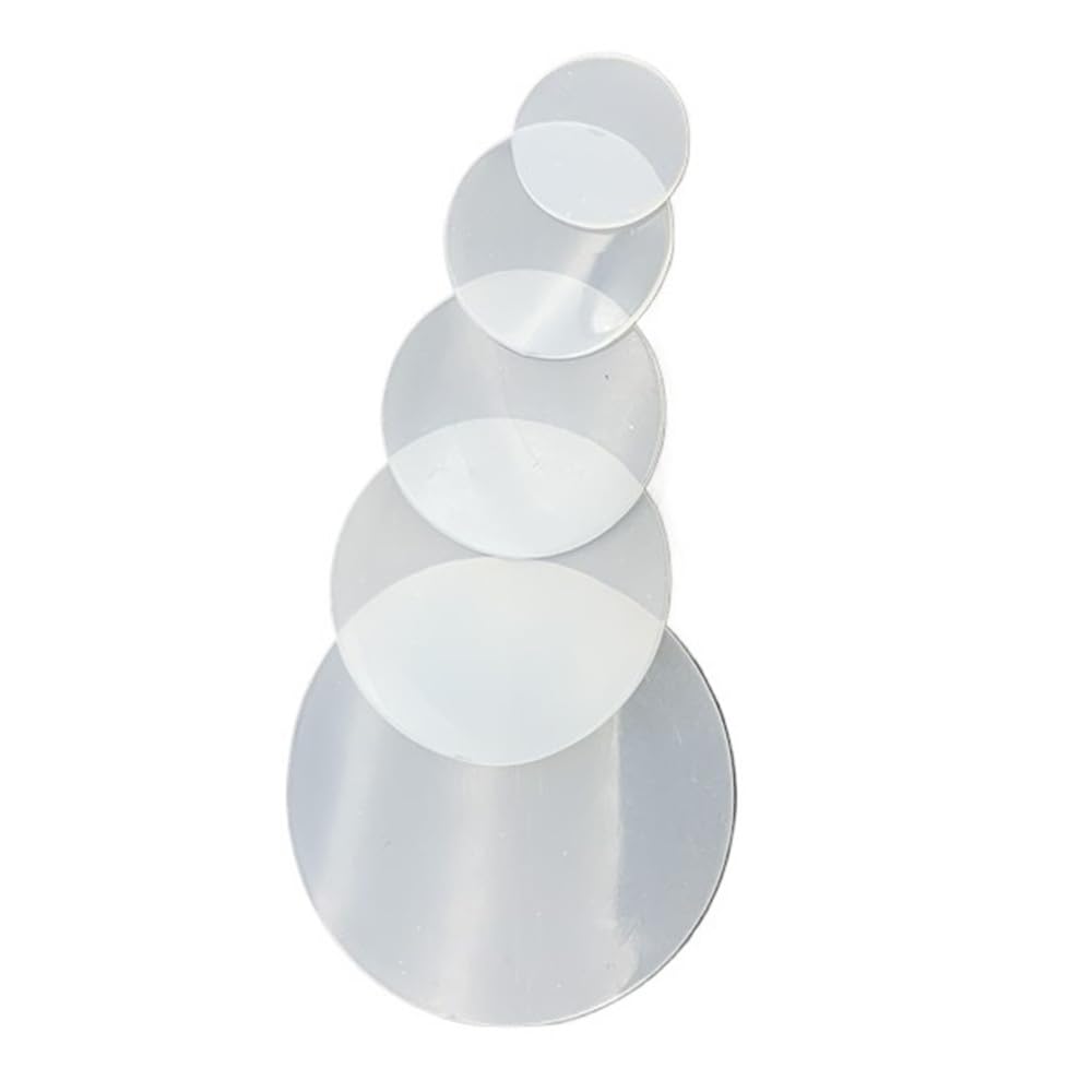 20 Piezas Hojas goma silicona, almohadillas redondas macizas 0.5-6mm juntas