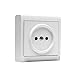 FAMATEL – Steckdose ohne TT I 16A I 250V I Aufputz I Serie Living 8000 I Weiß