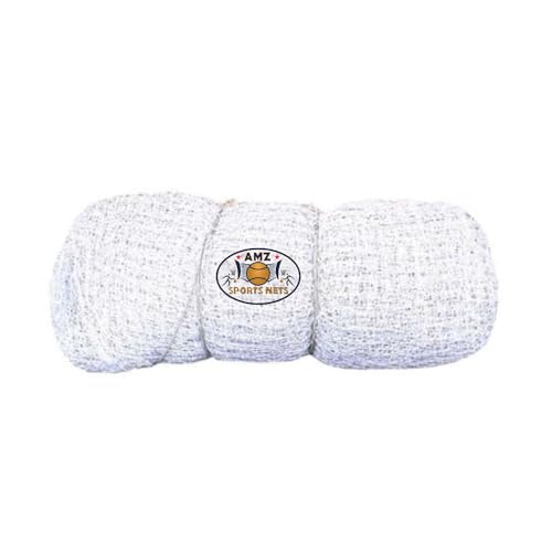 AMZ Sports Nets 2mm 36 Ply Cricket Batting Practice Net Cage Regular Training Netting for Outdoor Backyard Ground Sports (2mm Thickness) (15FtX30Ft, White)