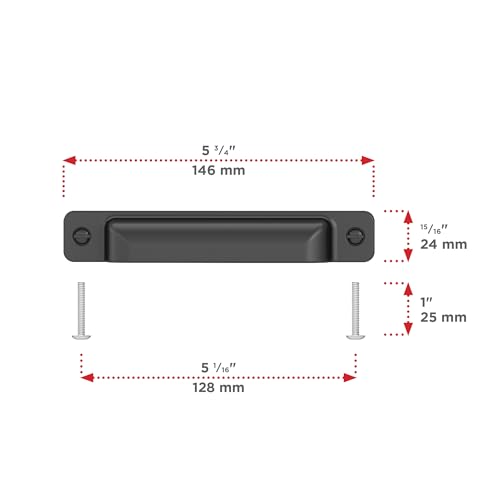 Tirador negro mate Richelieu Hardware BP8716128900 para reformar cocinas y baños elegantes 4