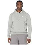 Kangaroo pocket Nike Herren M NSW Club Hoodie PO BB Sweatshirt, dk Grey Heather/Matte Silver/(White), CUSTM