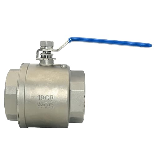 Image of DAN SPEED 4 inch NPT Female 316 Stainless Steel Full Port Ball Valve Vinyl Handle WOG1000