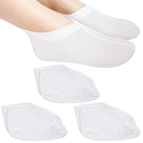 Hydrating Overnight Moisturising Socks 6-Pack - Breathable and Comfortable Cotton Socks for Intensive Foot Care - Ideal for Dry and Cracked Heels