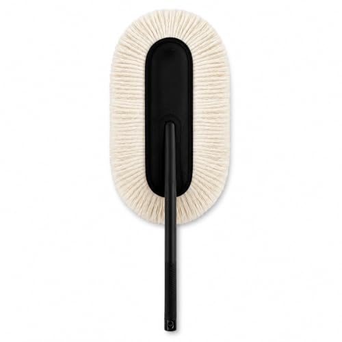 Image of AHYRA Car Duster with Long Handle Microfiber Car Cleaning Brush Wax Coated Lint Free Scratch Free Dust Remover for Car Exterior Interior Dashboard Windshield