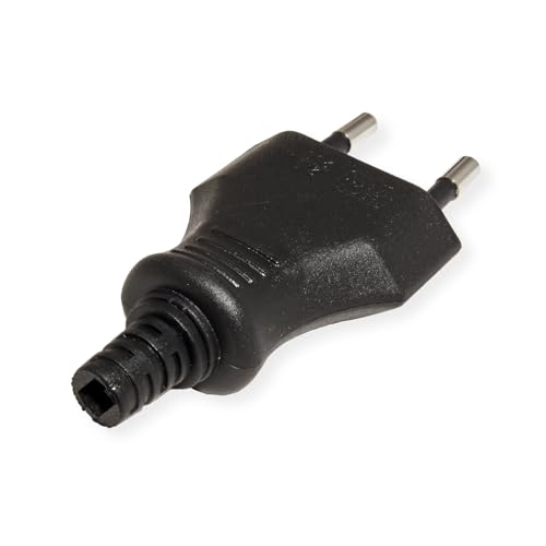 BACHMANN 900.002 Euro Flachstecker sw Schraubanschluss lose