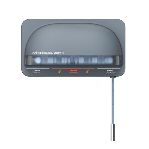 Oclean S1 esterilizador de Cepillo de Dientes Ultravioleta, Cepillo de Dientes esterilizador con Soporte montado en la Pared, batería Recargable de Iones de Litio USB - Gris